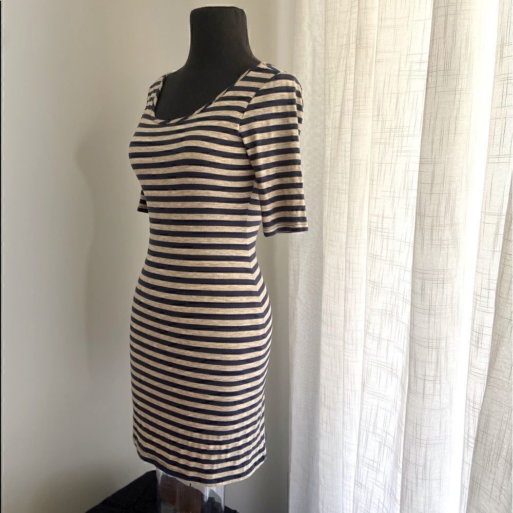 Velvet Torch Multi Color Striped Open Back Dress - Picture 6 of 11